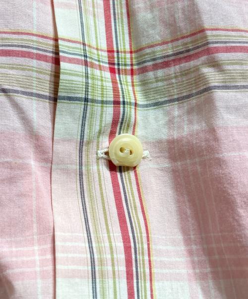 POLO RALPH LAUREN（ポロ・ラルフローレン）POLO RALPH LAUREN (ポロ・ラルフローレン) チェックオープンカラーシャツ/Checked open collar shirt ピンク サイズ:XLの古着・服飾アイテム