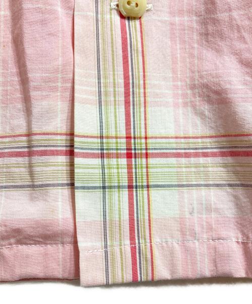 POLO RALPH LAUREN（ポロ・ラルフローレン）POLO RALPH LAUREN (ポロ・ラルフローレン) チェックオープンカラーシャツ/Checked open collar shirt ピンク サイズ:XLの古着・服飾アイテム