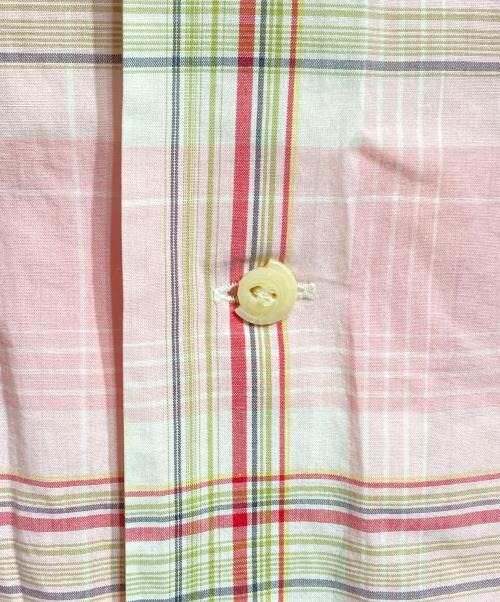 POLO RALPH LAUREN（ポロ・ラルフローレン）POLO RALPH LAUREN (ポロ・ラルフローレン) チェックオープンカラーシャツ/Checked open collar shirt ピンク サイズ:XLの古着・服飾アイテム