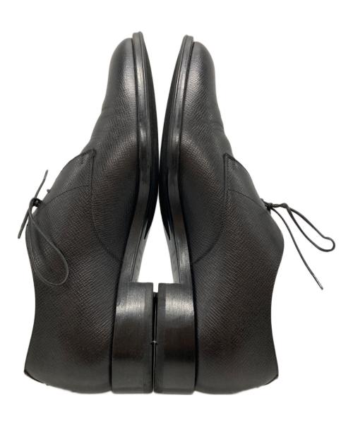 LOUIS VUITTON（ルイ ヴィトン）LOUIS VUITTON (ルイ ヴィトン) LVロゴタイガドレスシューズ/Louis Vuitton Taiga leather dress shoes with LV logo ブラック サイズ:6・1/2の古着・服飾アイテム