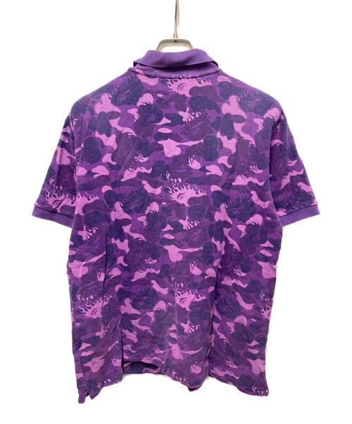 A BATHING APE（アベイシングエイプ）A BATHING APE (アベイシングエイプ) カモフラポロシャツ パープル サイズ:	SIZE Mの古着・服飾アイテム