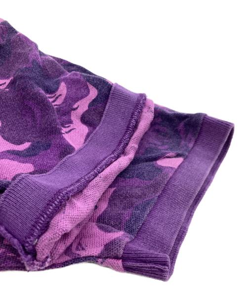 A BATHING APE（アベイシングエイプ）A BATHING APE (アベイシングエイプ) カモフラポロシャツ パープル サイズ:	SIZE Mの古着・服飾アイテム