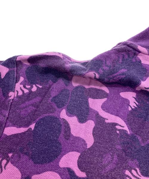 A BATHING APE（アベイシングエイプ）A BATHING APE (アベイシングエイプ) カモフラポロシャツ パープル サイズ:	SIZE Mの古着・服飾アイテム