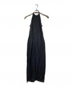 Mame Kurogouchiマメクロゴウチ）の古着「Floral Pattern Acetate Rayon Jacquard Jump Suit/フローラルパターンアセテートレーヨンジャカードジャンプスーツ」｜ブラック