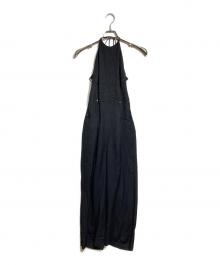 Mame Kurogouchi（マメクロゴウチ）の古着「Floral Pattern Acetate Rayon Jacquard Jump Suit/フローラルパターンアセテートレーヨンジャカードジャンプスーツ」｜ブラック