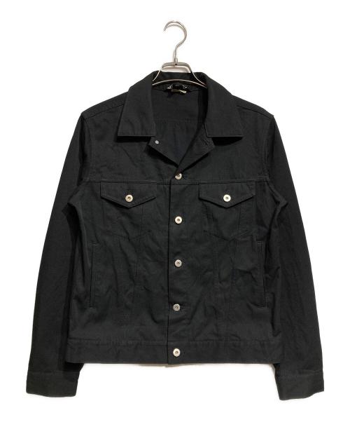 BLACK COMME des GARCONS（ブラックコムデギャルソン）BLACK COMME des GARCONS (ブラックコムデギャルソン) ポリエステルツイルトラッカージャケット/Polyester Twill Trucker Jacket ブラック サイズ:Lの古着・服飾アイテム
