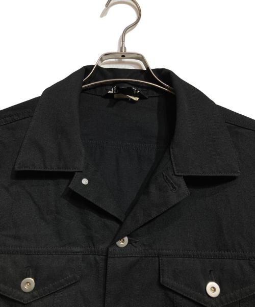 BLACK COMME des GARCONS（ブラックコムデギャルソン）BLACK COMME des GARCONS (ブラックコムデギャルソン) ポリエステルツイルトラッカージャケット/Polyester Twill Trucker Jacket ブラック サイズ:Lの古着・服飾アイテム