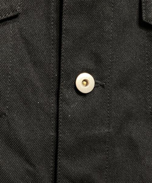 BLACK COMME des GARCONS（ブラックコムデギャルソン）BLACK COMME des GARCONS (ブラックコムデギャルソン) ポリエステルツイルトラッカージャケット/Polyester Twill Trucker Jacket ブラック サイズ:Lの古着・服飾アイテム