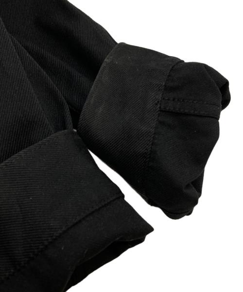 BLACK COMME des GARCONS（ブラックコムデギャルソン）BLACK COMME des GARCONS (ブラックコムデギャルソン) ポリエステルツイルトラッカージャケット/Polyester Twill Trucker Jacket ブラック サイズ:Lの古着・服飾アイテム