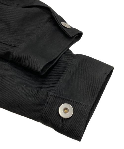 BLACK COMME des GARCONS（ブラックコムデギャルソン）BLACK COMME des GARCONS (ブラックコムデギャルソン) ポリエステルツイルトラッカージャケット/Polyester Twill Trucker Jacket ブラック サイズ:Lの古着・服飾アイテム