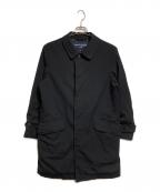 COMME des GARCONS HOMMEコムデギャルソン オム）の古着「ウールトロステンカラーミドルコート/Balmacaan coat」｜ブラック