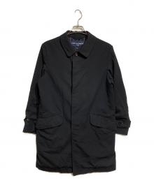 COMME des GARCONS HOMME（コムデギャルソン オム）の古着「ウールトロステンカラーミドルコート/Balmacaan coat」｜ブラック