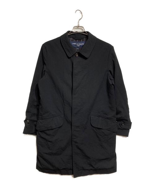 COMME des GARCONS HOMME（コムデギャルソン オム）COMME des GARCONS HOMME (コムデギャルソン オム) ウールトロステンカラーミドルコート/Balmacaan coat ブラック サイズ:Sの古着・服飾アイテム