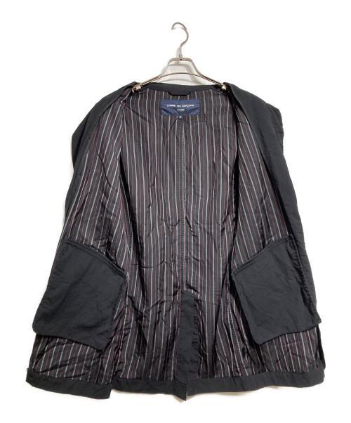 COMME des GARCONS HOMME（コムデギャルソン オム）COMME des GARCONS HOMME (コムデギャルソン オム) ウールトロステンカラーミドルコート/Balmacaan coat ブラック サイズ:Sの古着・服飾アイテム
