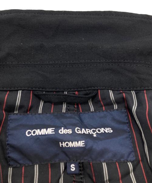 COMME des GARCONS HOMME（コムデギャルソン オム）COMME des GARCONS HOMME (コムデギャルソン オム) ウールトロステンカラーミドルコート/Balmacaan coat ブラック サイズ:Sの古着・服飾アイテム