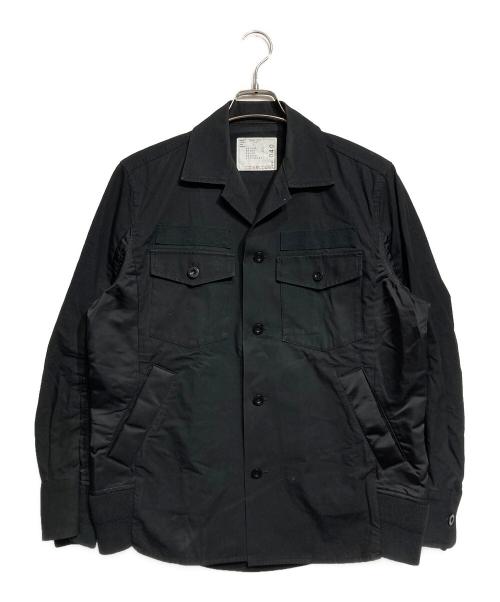 sacai（サカイ）sacai (サカイ) Cotton Oxford x Nylon Twill Shirt/コットンオックスフォード×ナイロンツイルシャツ ブラック サイズ:1の古着・服飾アイテム