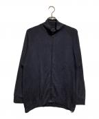 COMOLIコモリ）の古着「シルクトラックニットジャケット/Silk Track Knit Jacket」｜ネイビー