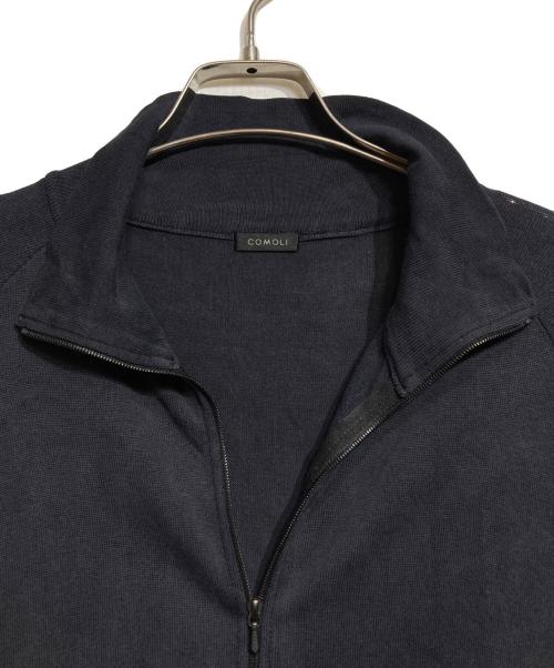 COMOLI（コモリ）COMOLI (コモリ) シルクトラックニットジャケット/Silk Track Knit Jacket  ネイビー サイズ:1の古着・服飾アイテム