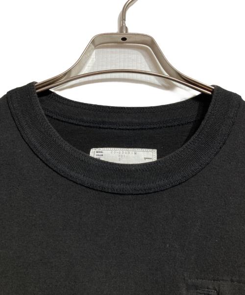 sacai（サカイ）sacai (サカイ) 切替カットソー/Mixed-material top ブラック サイズ:2の古着・服飾アイテム