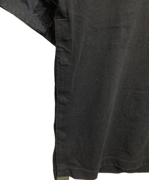sacai（サカイ）sacai (サカイ) 切替カットソー/Mixed-material top ブラック サイズ:2の古着・服飾アイテム