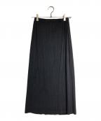 ISSEY MIYAKEイッセイミヤケ）の古着「プリーツロングスカート/Pleated Long Skirt」｜ブラック