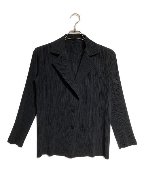 ISSEY MIYAKE（イッセイミヤケ）ISSEY MIYAKE (イッセイミヤケ) プリーツ3Bジャケット/Pleated Jacket ブラック サイズ:2の古着・服飾アイテム