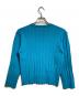 ISSEY MIYAKE (イッセイミヤケ) プリーツリブニットカーディガン/Pleated rib knit cardigan ブルー サイズ:2：18000円