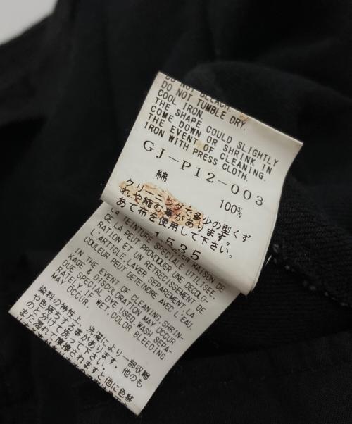 GROUND Y（グラウンドワイ）GROUND Y (グラウンドワイ) 8OZ DENIM STRING PANTS/8オンスデニムストリングパンツ ブラック サイズ:3の古着・服飾アイテム