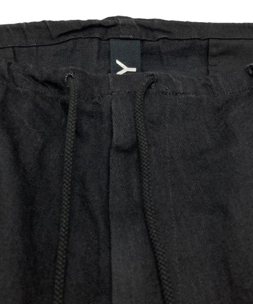 GROUND Y（グラウンドワイ）GROUND Y (グラウンドワイ) 8OZ DENIM STRING PANTS/8オンスデニムストリングパンツ ブラック サイズ:3の古着・服飾アイテム