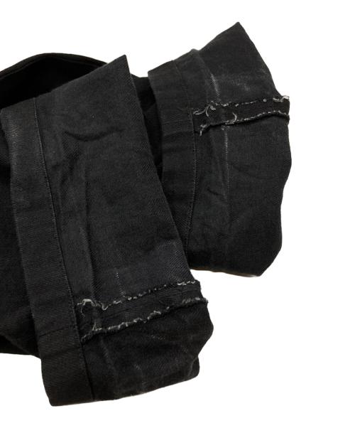 GROUND Y（グラウンドワイ）GROUND Y (グラウンドワイ) 8OZ DENIM STRING PANTS/8オンスデニムストリングパンツ ブラック サイズ:3の古着・服飾アイテム