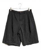 BLACK COMME des GARCONSブラックコムデギャルソン）の古着「ポリエステル縮絨バギーショーツ/Polyester Wrinkled Baggy Shorts」｜ブラック