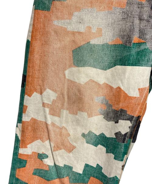 FAF（エフエーエフ）FAF (エフエーエフ) PALETTE art alive CAMO AGED DENIM PANTS/カモエイジドデニムパンツ ブラウン×グリーン サイズ:2の古着・服飾アイテム