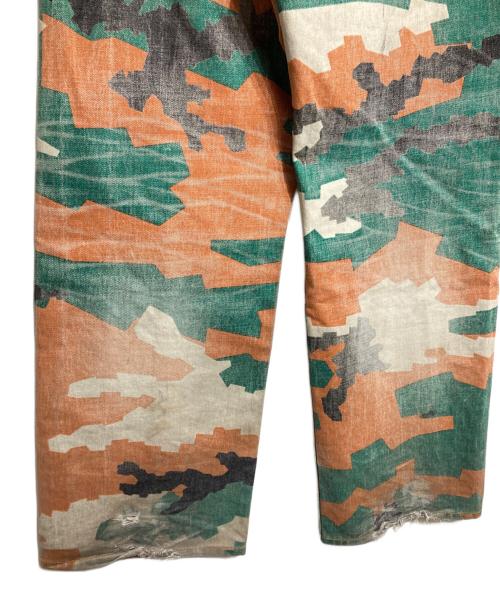 FAF（エフエーエフ）FAF (エフエーエフ) PALETTE art alive CAMO AGED DENIM PANTS/カモエイジドデニムパンツ ブラウン×グリーン サイズ:2の古着・服飾アイテム