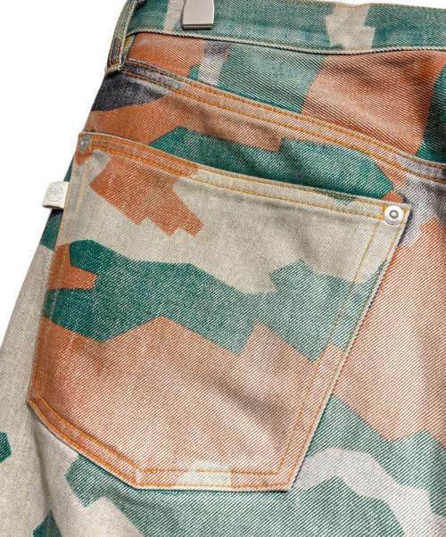 FAF（エフエーエフ）FAF (エフエーエフ) PALETTE art alive CAMO AGED DENIM PANTS/カモエイジドデニムパンツ ブラウン×グリーン サイズ:2の古着・服飾アイテム