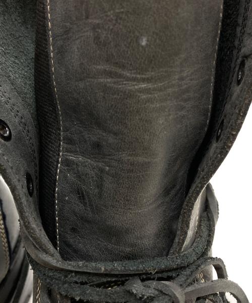 HIROMU TAKAHARA（ヒロムタカハラ）HIROMU TAKAHARA (ヒロムタカハラ) スカル刺繍レースアップブーツ/skull embroidered lace-up boots ブラック サイズ:41の古着・服飾アイテム
