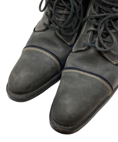 HIROMU TAKAHARA（ヒロムタカハラ）HIROMU TAKAHARA (ヒロムタカハラ) スカル刺繍レースアップブーツ/skull embroidered lace-up boots ブラック サイズ:41の古着・服飾アイテム