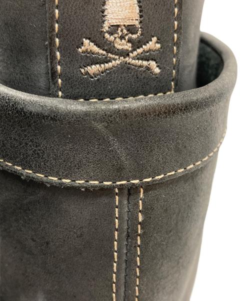 HIROMU TAKAHARA（ヒロムタカハラ）HIROMU TAKAHARA (ヒロムタカハラ) スカル刺繍レースアップブーツ/skull embroidered lace-up boots ブラック サイズ:41の古着・服飾アイテム