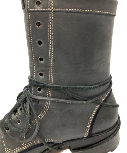 HIROMU TAKAHARA（ヒロムタカハラ）HIROMU TAKAHARA (ヒロムタカハラ) スカル刺繍レースアップブーツ/skull embroidered lace-up boots ブラック サイズ:41の古着・服飾アイテム