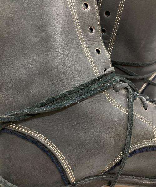 HIROMU TAKAHARA（ヒロムタカハラ）HIROMU TAKAHARA (ヒロムタカハラ) スカル刺繍レースアップブーツ/skull embroidered lace-up boots ブラック サイズ:41の古着・服飾アイテム