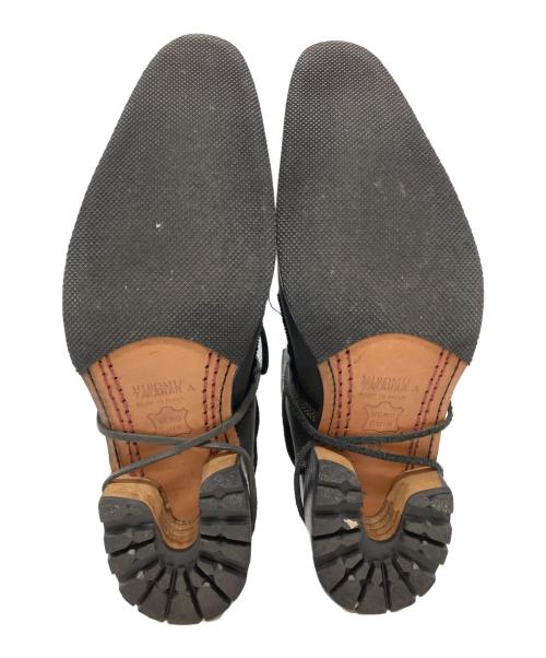 HIROMU TAKAHARA（ヒロムタカハラ）HIROMU TAKAHARA (ヒロムタカハラ) スカル刺繍レースアップブーツ/skull embroidered lace-up boots ブラック サイズ:41の古着・服飾アイテム