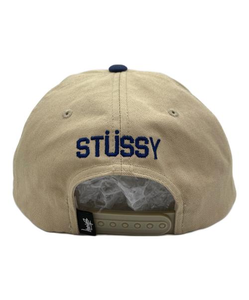 stussy（ステューシー）stussy (ステューシー) Pinstripe Cap ベージュの古着・服飾アイテム