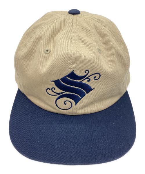 stussy（ステューシー）stussy (ステューシー) Pinstripe Cap ベージュの古着・服飾アイテム