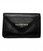 BALENCIAGAバレンシアガ）の古着「ペーパーミニコンパクトウォレット/Balenciaga Papier Mini Wallet」｜ブラック