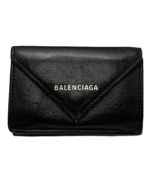 BALENCIAGA（バレンシアガ）BALENCIAGA (バレンシアガ) ペーパーミニコンパクトウォレット/Balenciaga Papier Mini Wallet ブラックの古着・服飾アイテム