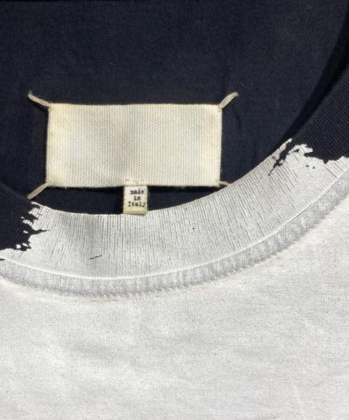 Maison Margiela（メゾンマルジェラ）Maison Margiela (メゾンマルジェラ) カレンダーロゴペンキ加工Tシャツ/paint splatter T-shirt ブラック サイズ:XLの古着・服飾アイテム