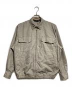 POLO RALPH LAURENポロ・ラルフローレン）の古着「グレンチェックジップブルゾン/Glen check zip-up blouson」｜グレー