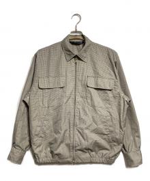 POLO RALPH LAUREN（ポロ・ラルフローレン）の古着「グレンチェックジップブルゾン/Glen check zip-up blouson」｜グレー