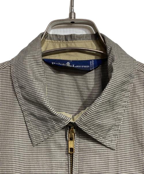 POLO RALPH LAUREN（ポロ・ラルフローレン）POLO RALPH LAUREN (ポロ・ラルフローレン) グレンチェックジップブルゾン/Glen check zip-up blouson グレー サイズ:Mの古着・服飾アイテム