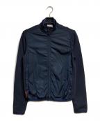 PRADAプラダ）の古着「ナイロン×スウェット切替トラックジャケット/Track jacket」｜ネイビー