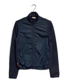 PRADA（プラダ）の古着「ナイロン×スウェット切替トラックジャケット/Track jacket」｜ネイビー